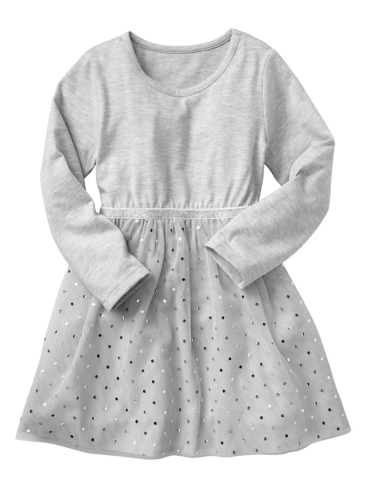 View large product image 1 of 1. Metallic dot tutu dress