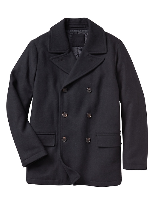 Image number 3 showing, Classic wool-blend peacoat