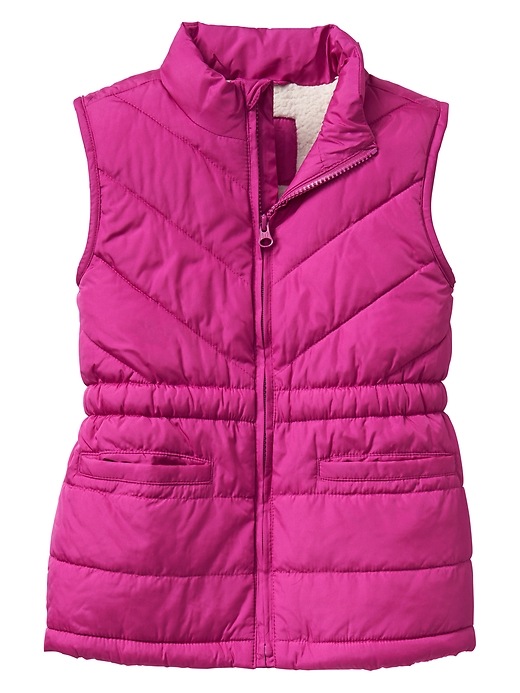 View large product image 1 of 1. Warmest sherpa-lined vest