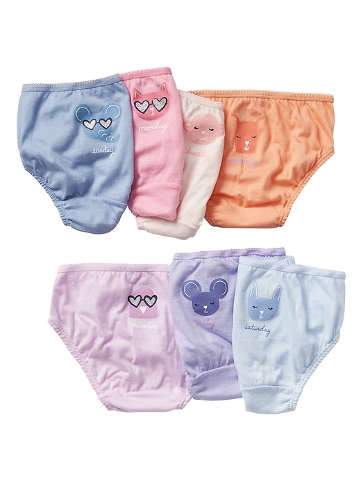 View large product image 1 of 1. Animal days-of-the-week bikini briefs (7-pack)
