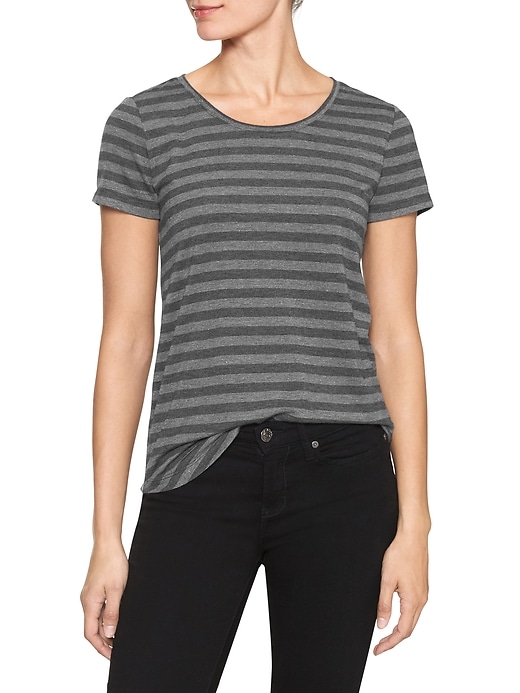 Image number 3 showing, Luxe stripe tee