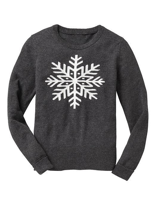 Image number 3 showing, Snowflake intarsia sweater