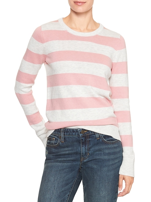 View large product image 1 of 1. Stripe crewneck sweater