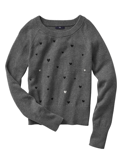 Image number 3 showing, All over heart sweater