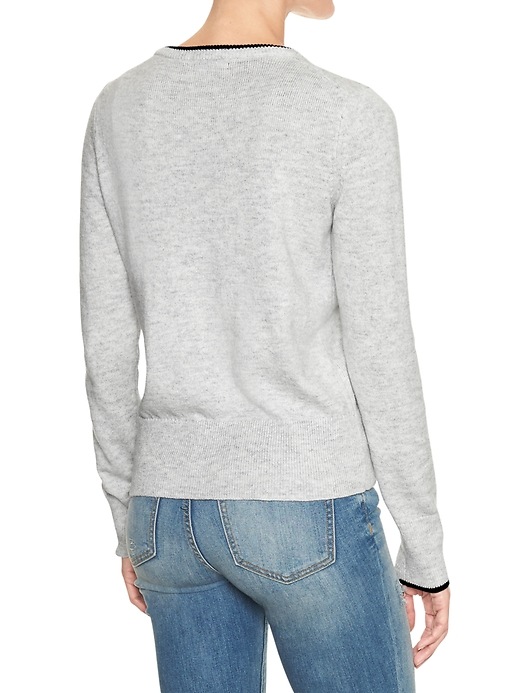 Image number 2 showing, Tipped crewneck sweater
