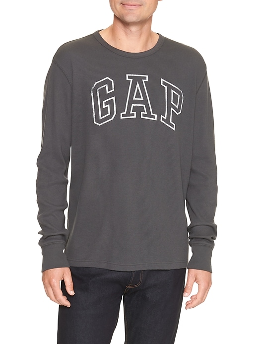 View large product image 1 of 1. Arch logo thermal long-sleeve tee