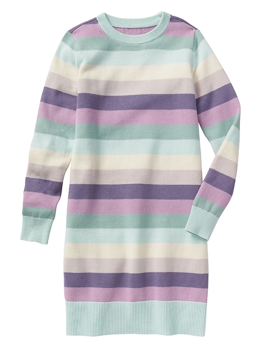 View large product image 1 of 1. Stripe sweater dress