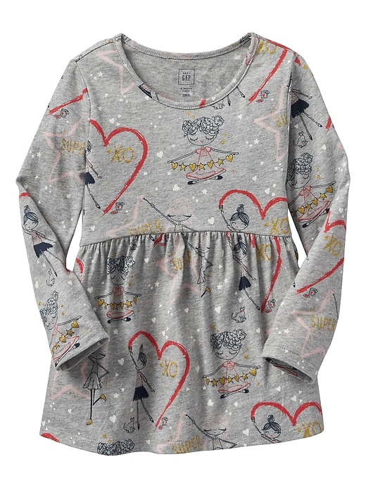 View large product image 1 of 1. Toddler Print long-sleeve tunic