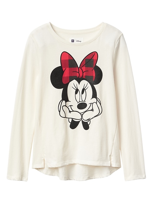 View large product image 1 of 1. GapKids &#124 Disney Mickey Mouse and Minnie Mouse hi-lo tee