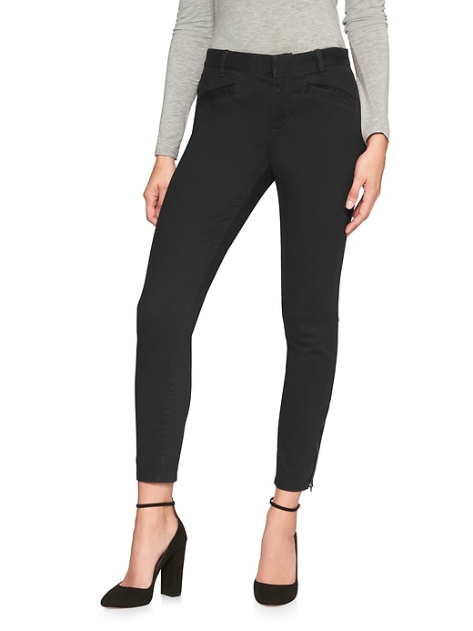 View large product image 1 of 1. Ankle-zip legging pants