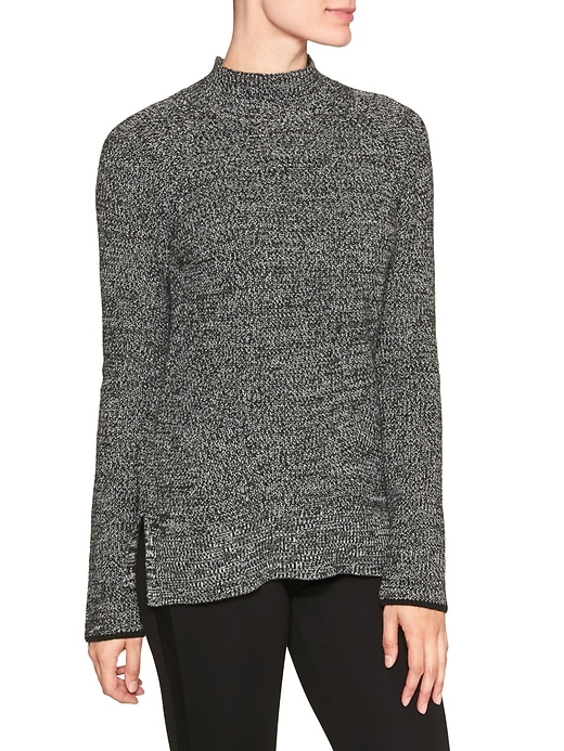 View large product image 1 of 1. Textured turtleneck sweater
