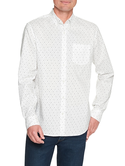 View large product image 1 of 1. Print poplin shirt