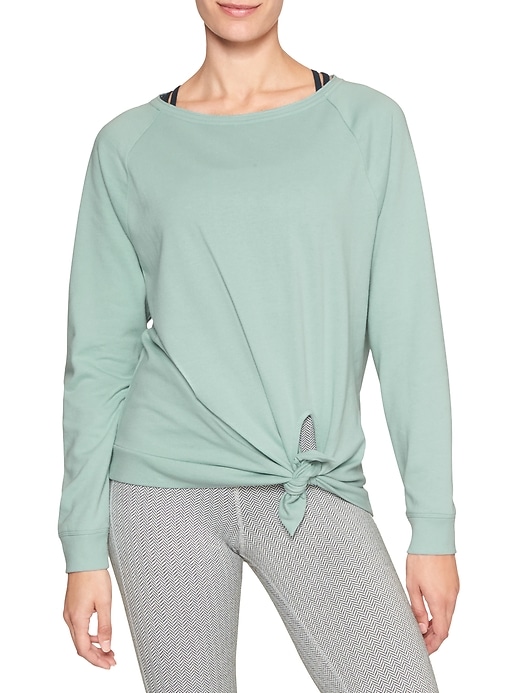 Image number 4 showing, Tie-front pullover