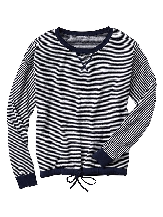 Image number 4 showing, Stripe drawcord drop-shoulder sweater