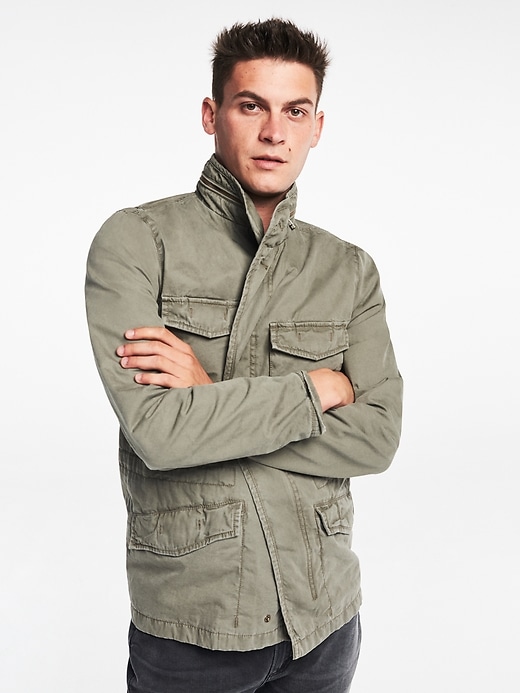 Image number 1 showing, Hidden-Hood Military Jacket