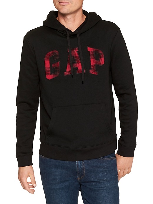 Image number 1 showing, Plaid arch logo hoodie