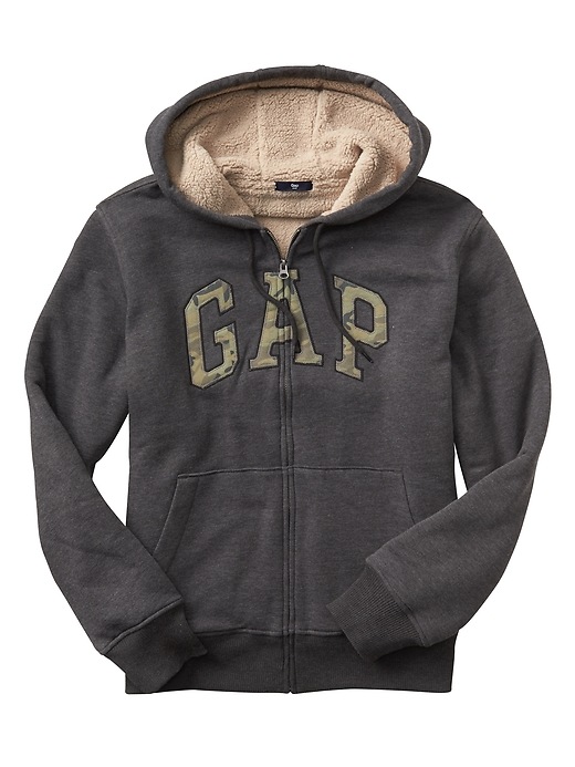 Image number 2 showing, Sherpa-lined arch logo zip hoodie