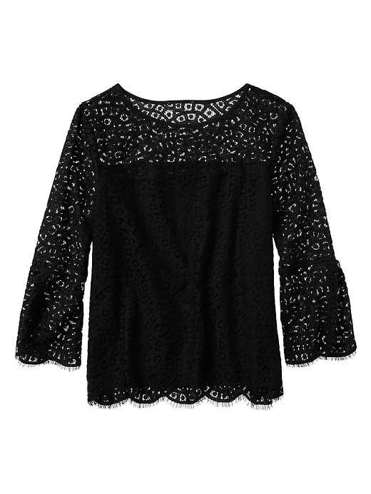 Image number 2 showing, Crochet bell-sleeve top