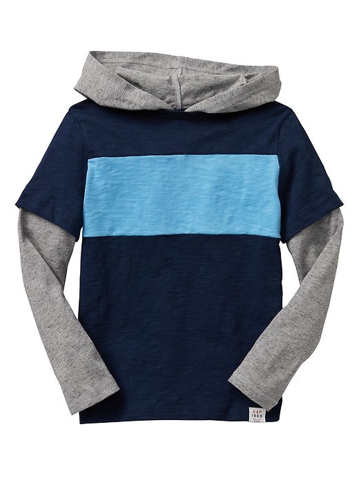 View large product image 1 of 1. 2-in-1 hoodie tee