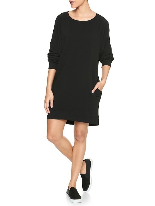 Image number 1 showing, Long-sleeve French terry dress