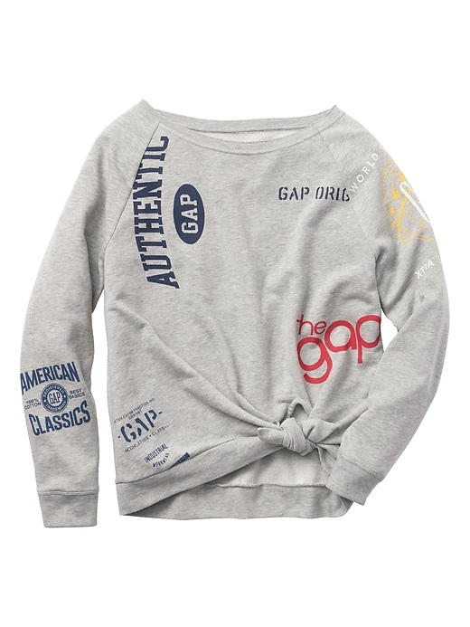 Image number 1 showing, Logo Remix Self-Tie Pullover in French Terry