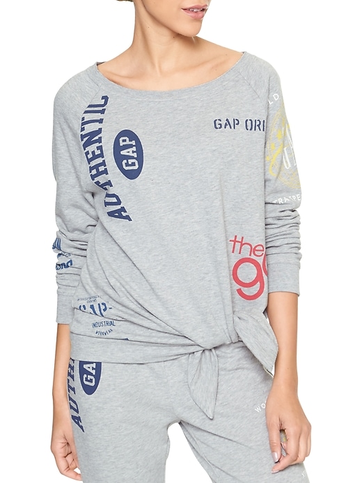 Image number 3 showing, Logo Remix Self-Tie Pullover in French Terry