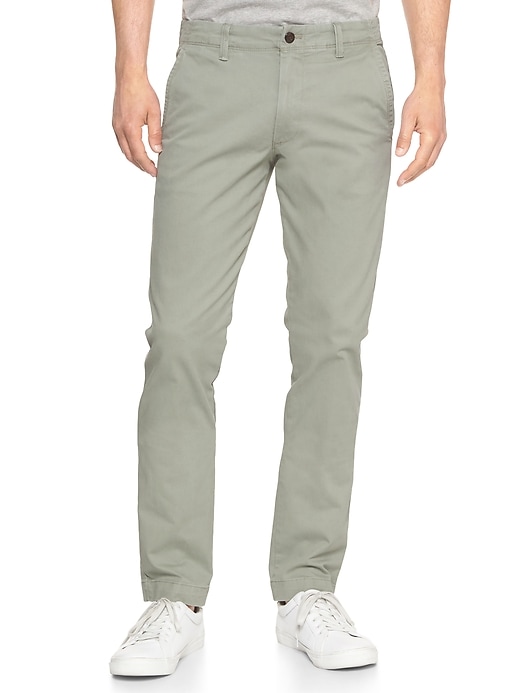 Image number 6 showing, Lived-In Khakis in Skinny Fit with GapFlex