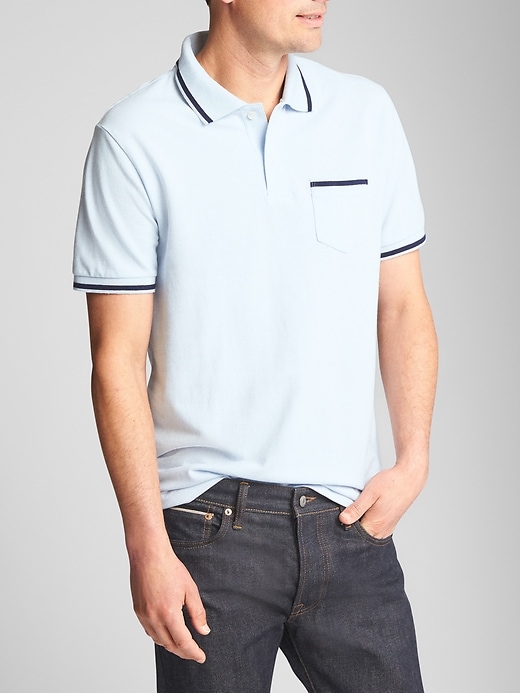 View large product image 1 of 1. Multi Tipped Polo
