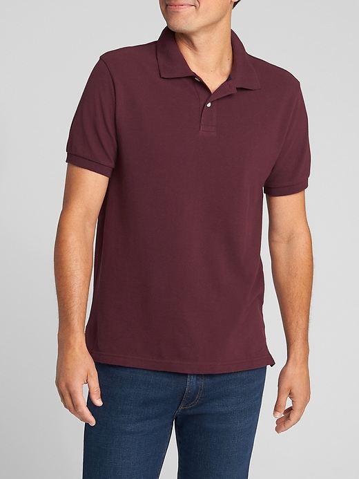 Image number 1 showing, Short Sleeve Pique Polo