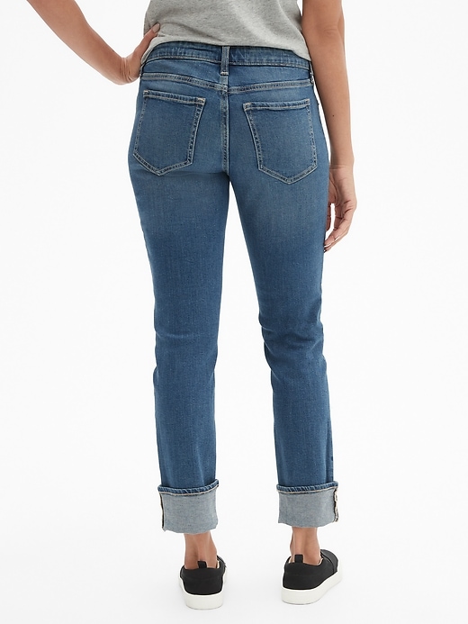 Image number 2 showing, Mid Rise Straight Cuff Jeans