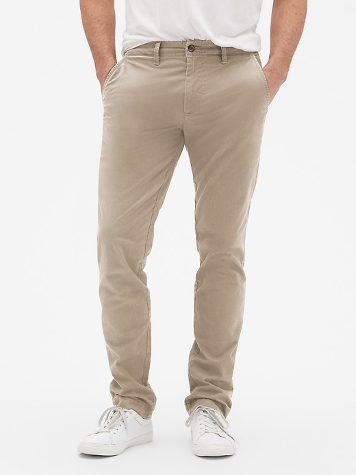 Image number 4 showing, Lived-In Khakis in Slim Fit with GapFlex