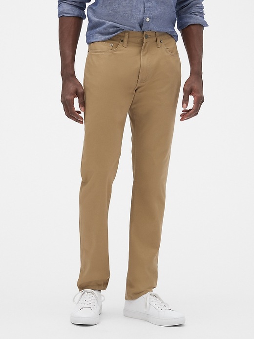 Image number 1 showing, GapFlex Twill Pants in Slim Stretch