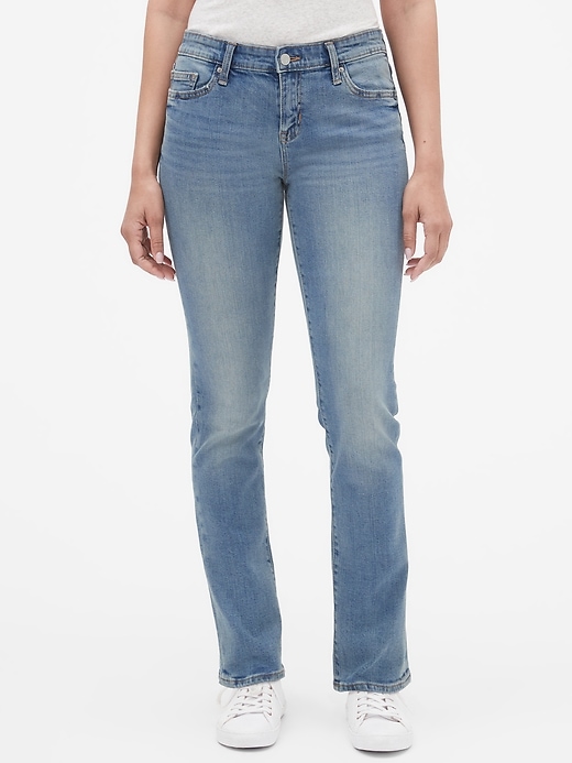 Image number 1 showing, Mid Rise Real Straight Jeans