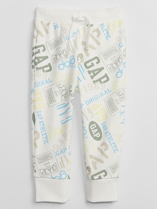 View large product image 1 of 1. babyGap Logo Print Pull-On Joggers