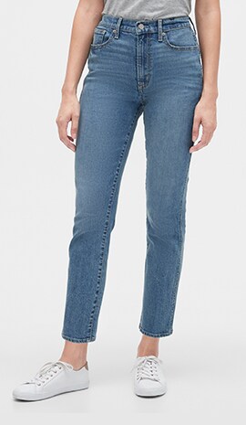 girlfriend jeans high waisted