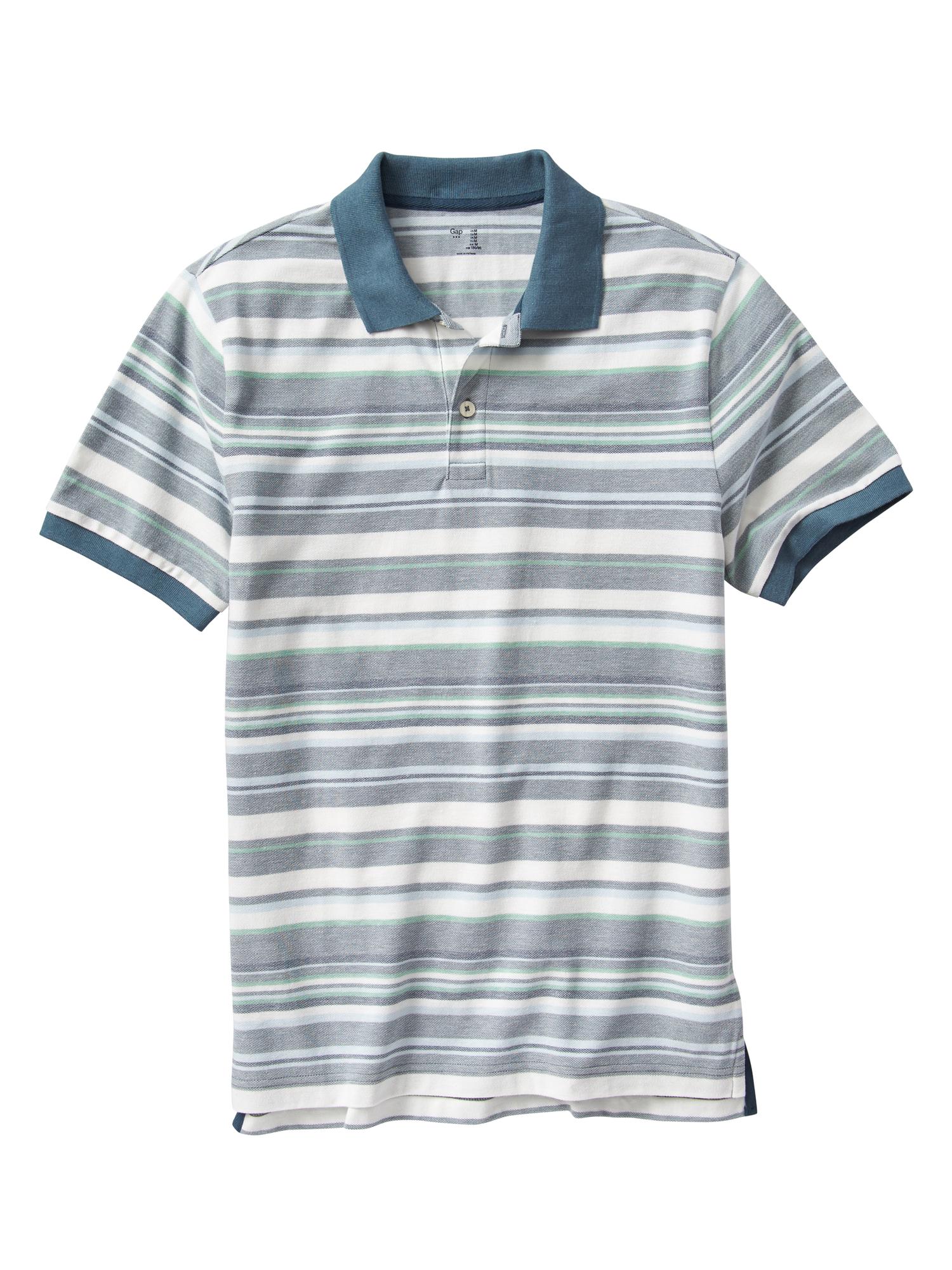 Earth Blanket Strip Polo Shirt