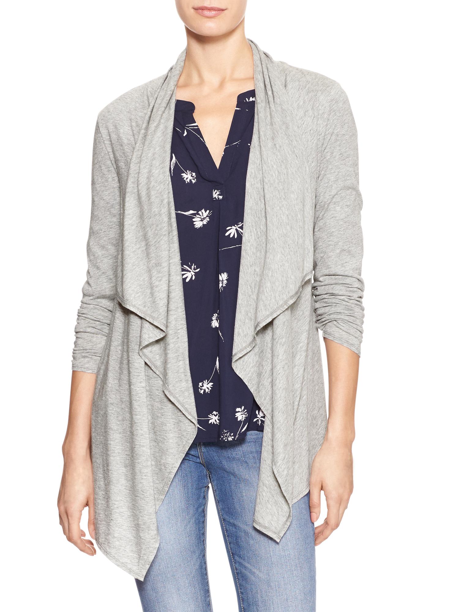 【archive】FUGA feather drape cardigan Factory drape open-front cardigan | Gap Factory
