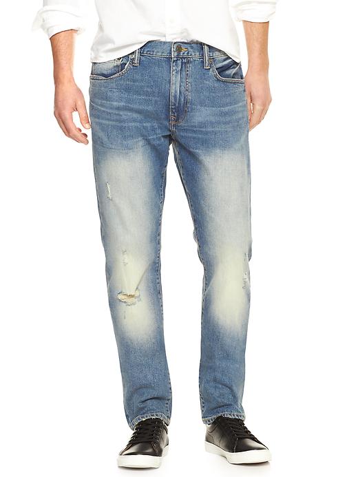 Image number 1 showing, Destructed Slim Fit Jeans with GapFlex