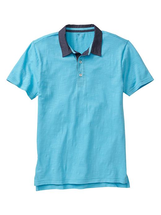 View large product image 1 of 1. Mix-media polo