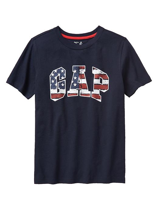 View large product image 1 of 1. Kids Distressed Gap Logo Tee