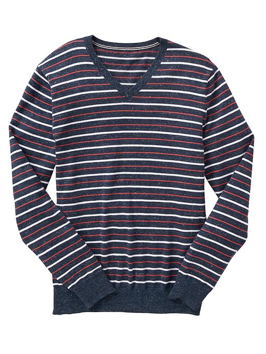 Image number 2 showing, Stripe v-neck sweater