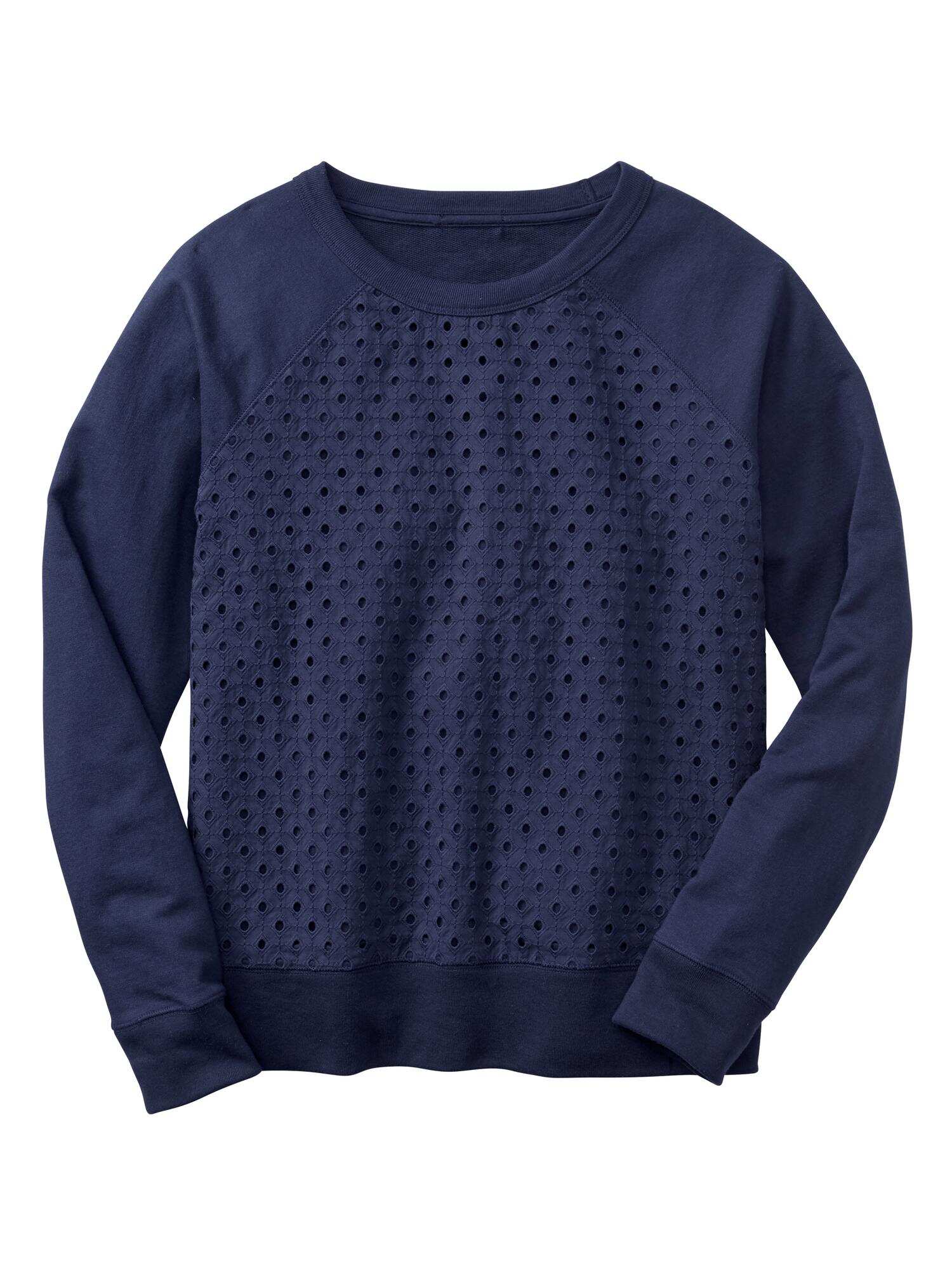 Eyelet Long-Sleeve (indigo) main image 1