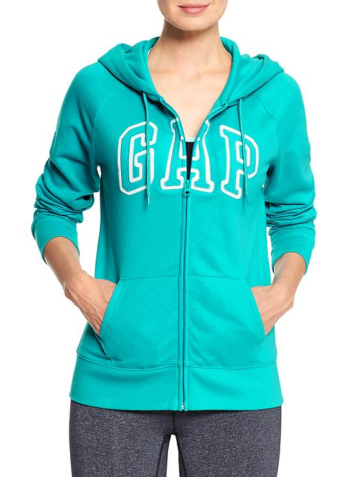 View large product image 1 of 1. Raglan arch logo zip hoodie