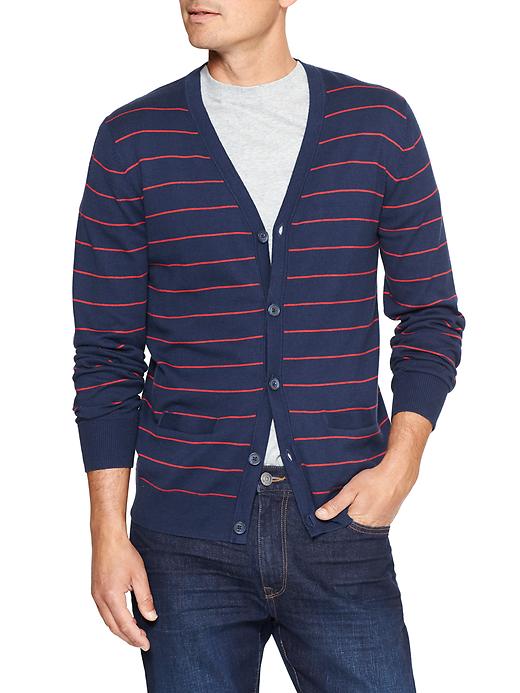 View large product image 1 of 1. Stripe cardigan