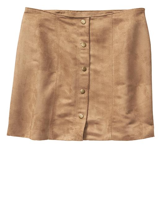 Image number 3 showing, Faux suede a-line skirt