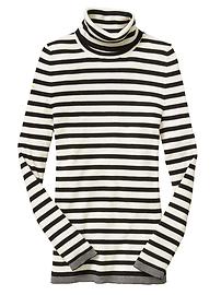 View large product image 3 of 3. Stripe ribbed turtleneck sweater