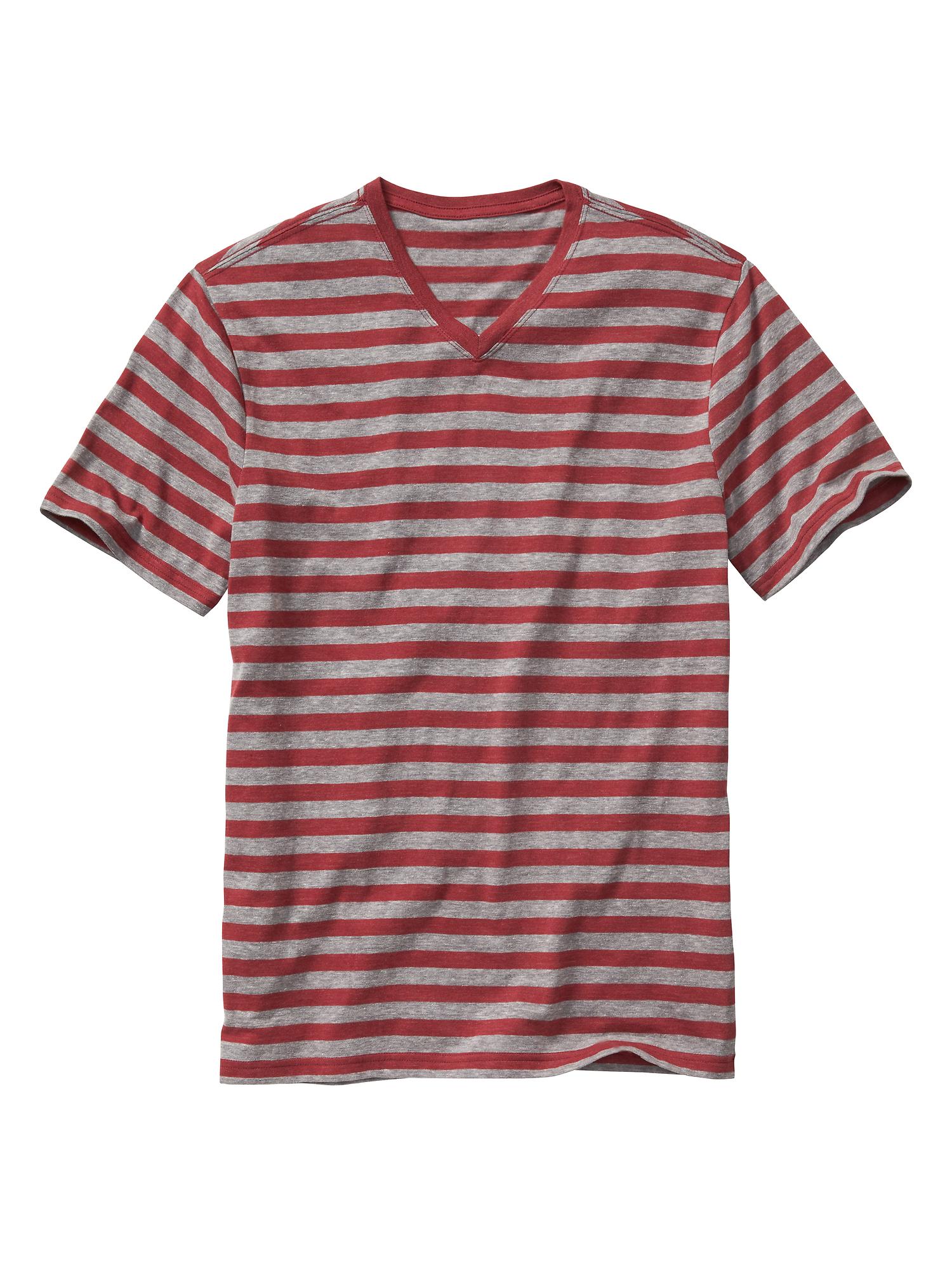 Triblend stripe V-neck tee | Gap Factory