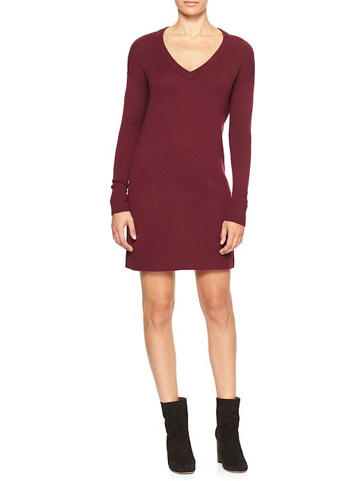 View large product image 1 of 1. Drop-shoulder sweater dress