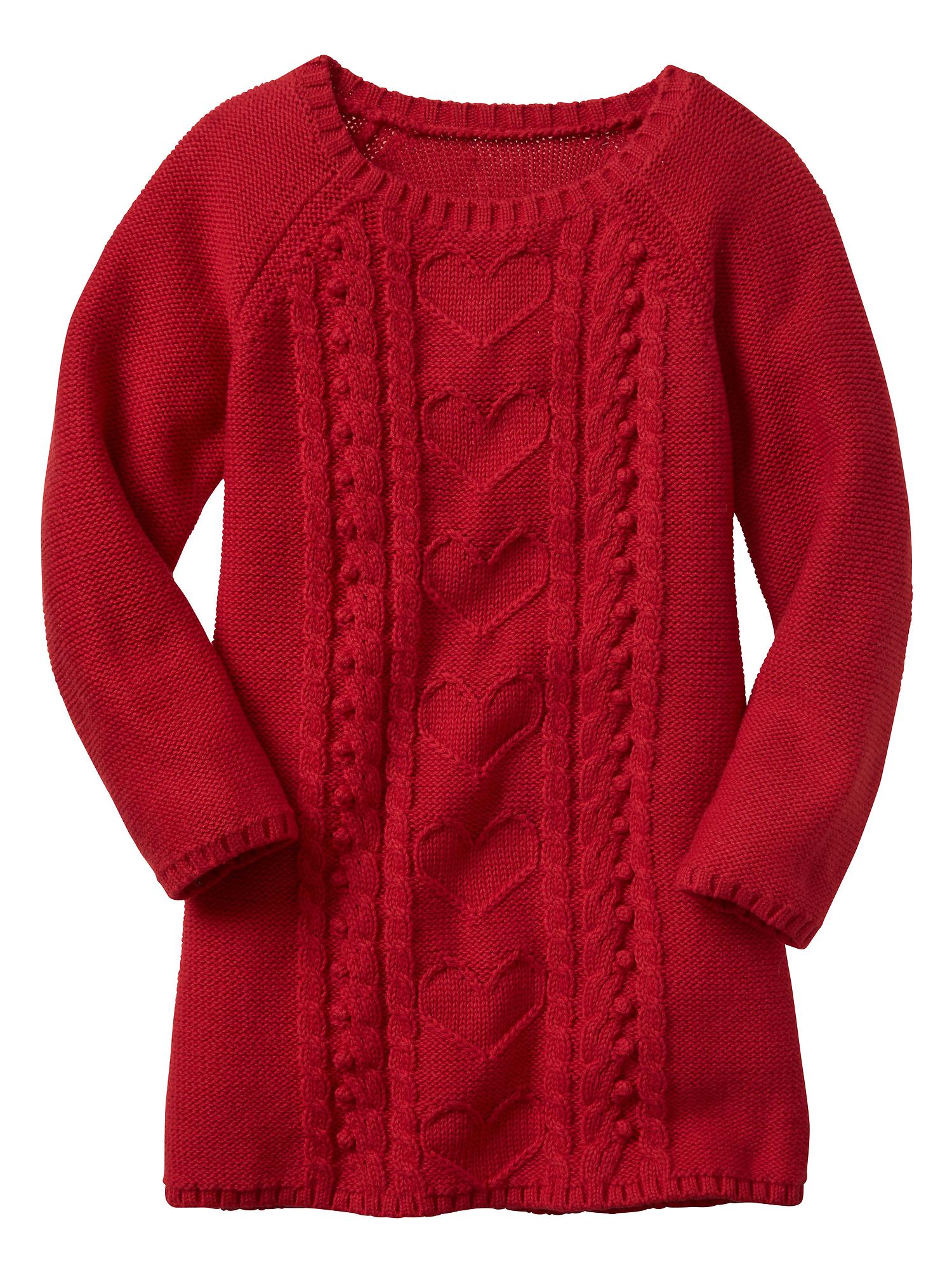 Heart cable sweater dress Gap Factory