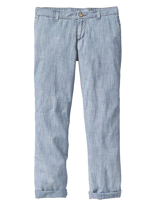 Image number 3 showing, Chambray girlfriend capris